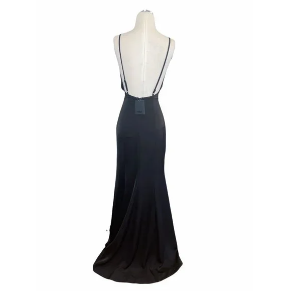 NBD Charlise Black Twisted Cut Out Maxi Gown XSmall New Women’s long dress - Picture 6 of 8